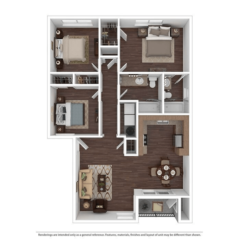 a floor plan of a 1 bedroom apartment